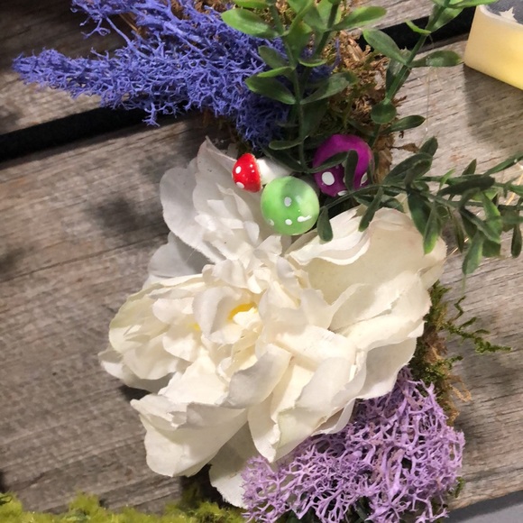 Straw spring wreaths 🍄 mushroom moss cottage core succulents bird - Picture 8 of 14